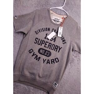 NEW Super Dry Sweater Mens Medium Gym Locker Room Cut Off Sleeves Workout NWT M